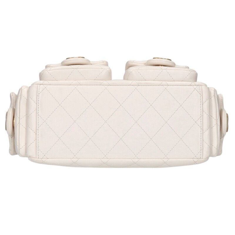 Chanel As5339 Large Hobo Shiny Lambskin Shoulder Bag Women's