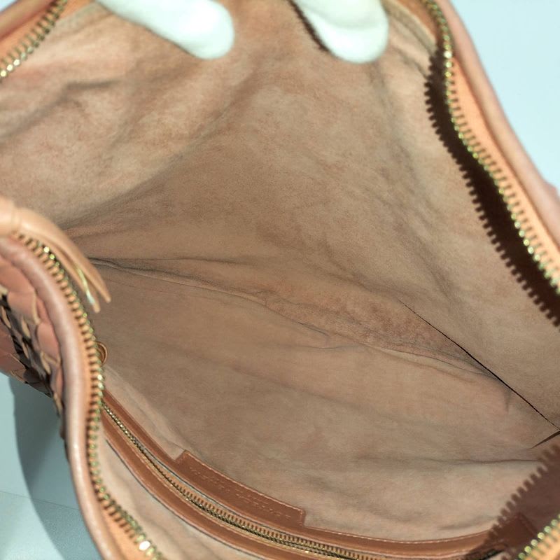 Bottega Veneta One Shoulder Bag Handbag Intrecciato Hobo Leather Pink