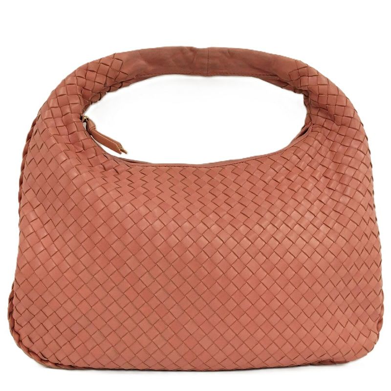 Bottega Veneta One Shoulder Bag Handbag Intrecciato Hobo Leather Pink