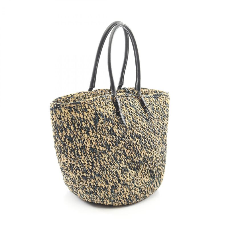 Balenciaga Handbag Navy Beige Leather Tote B