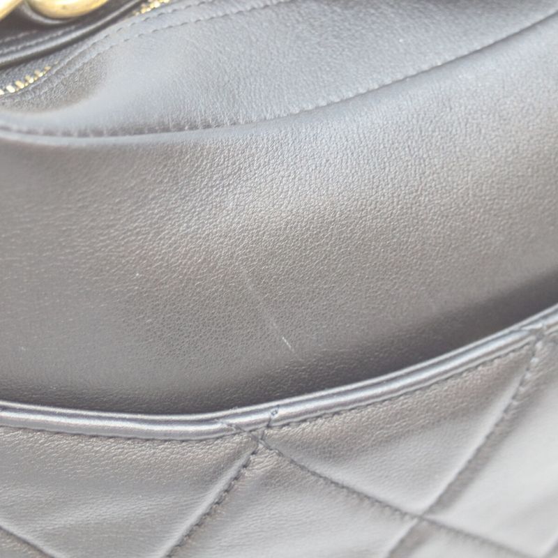Chanel Black Lumskin Quilted Hobow One