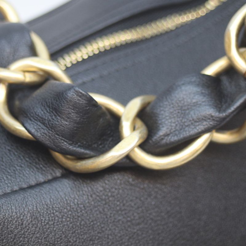 Chanel Black Lumskin Quilted Hobow One