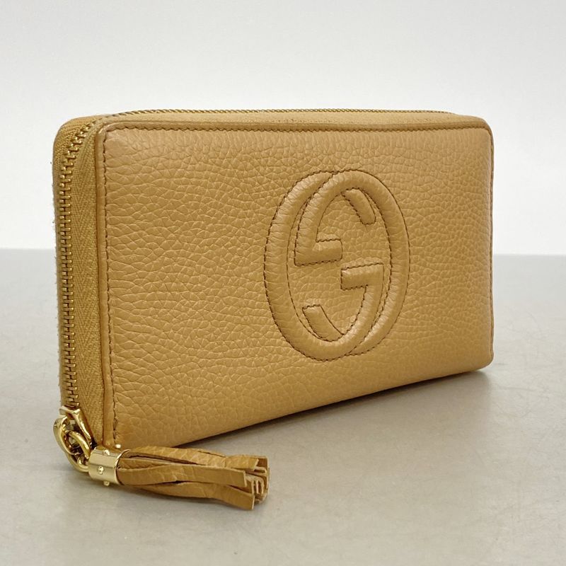 Gucci Long Wallet Soho Leather Beige