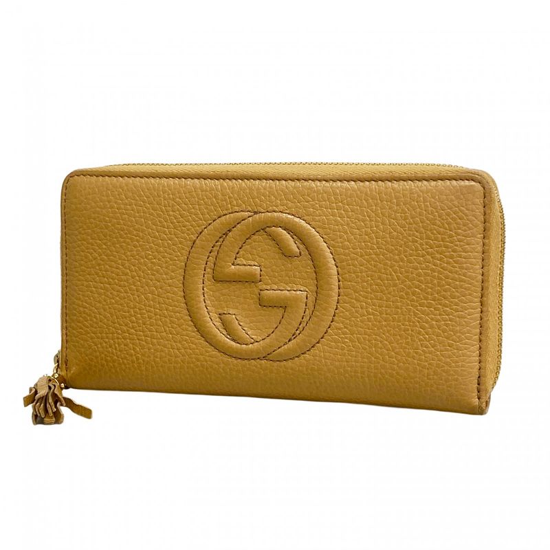 Gucci Long Wallet Soho Leather Beige