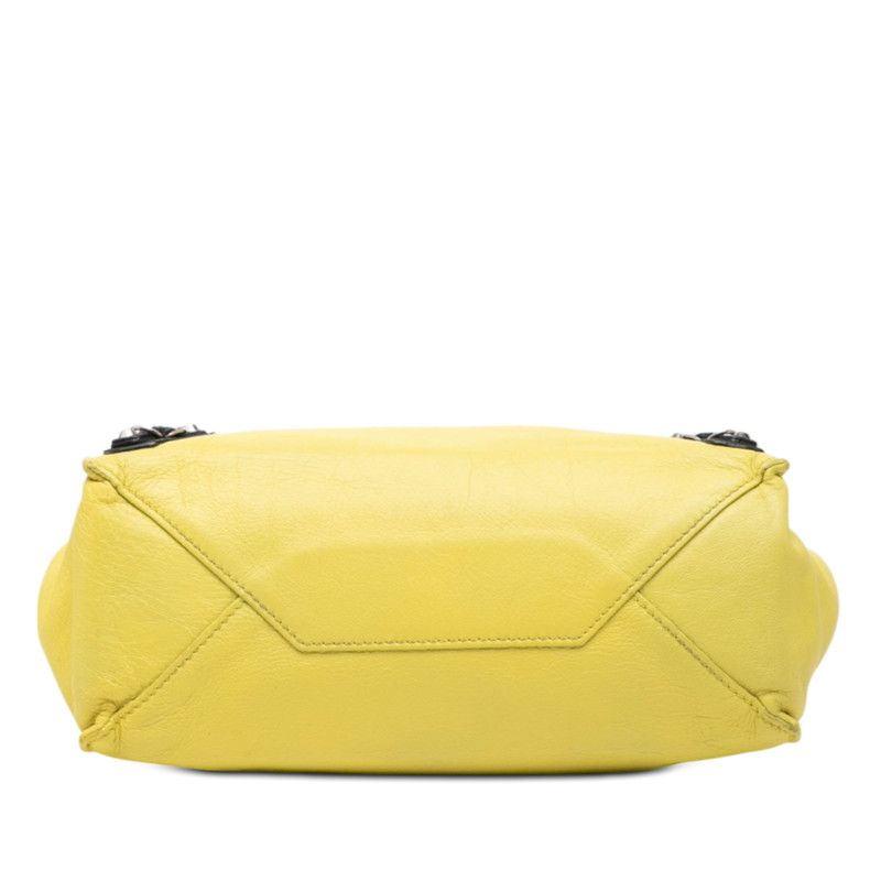 Balenciaga Paper Mini 2-Way Shoulder Bag Yellow Black Leather