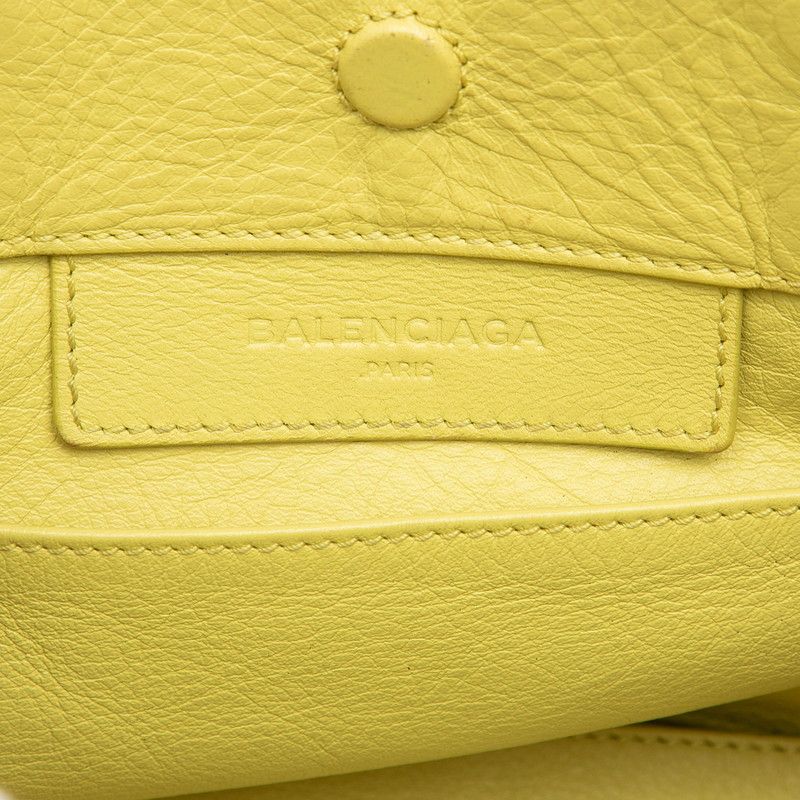Balenciaga Paper Mini 2-Way Shoulder Bag Yellow Black Leather