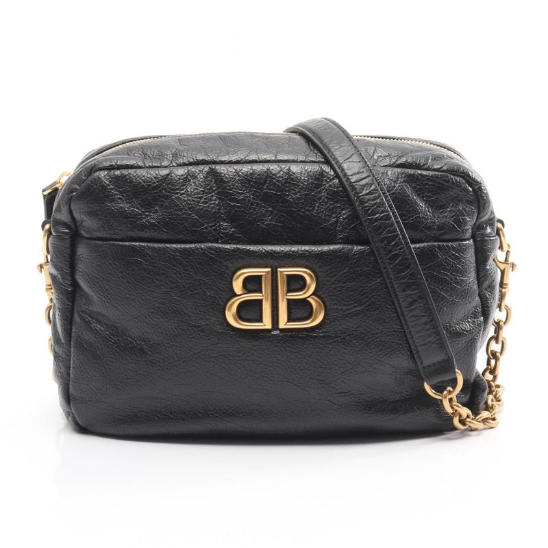 Balenciaga Shoulder Bag Monaco Black Leather