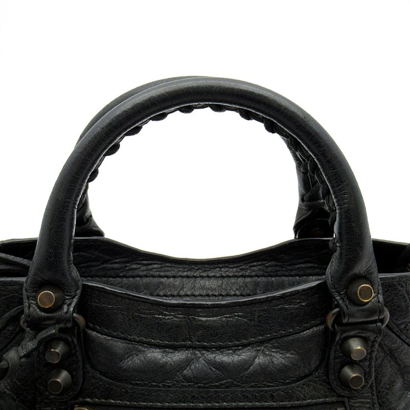 Balenciaga Classic Mini City Sheepskin Handbag Black