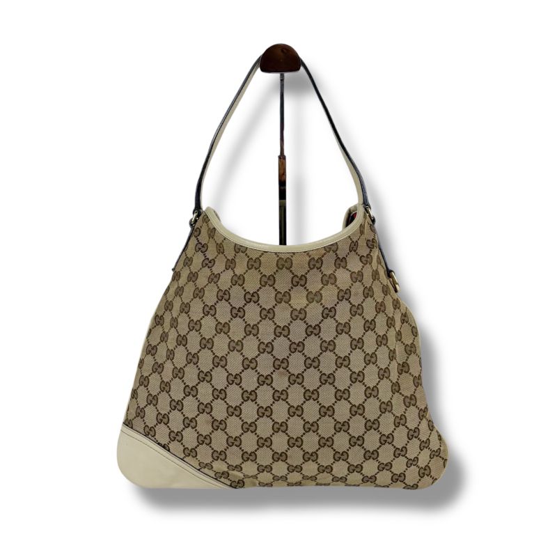 Gucci One Shoulder Bag GG Canvas Brown Hobo Interlocking New Brit