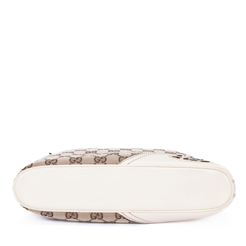 Gucci New Brit Hobo Beige Monogram Canvas