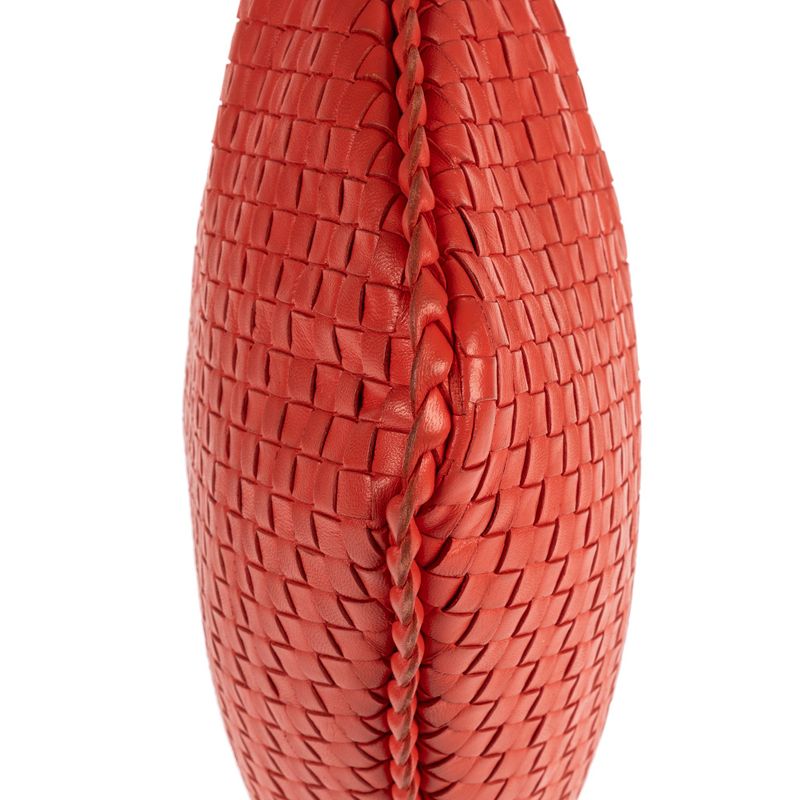 Bottega Veneta Hobo Orange Intrecciato Leather