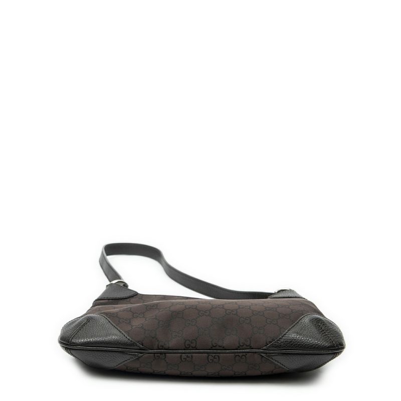 Gucci Capri Hobo Dark Brown GG Nylon Canvas