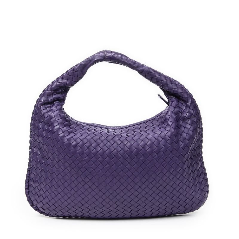 Bottega Veneta Hobo Purple Intrecciato Leather
