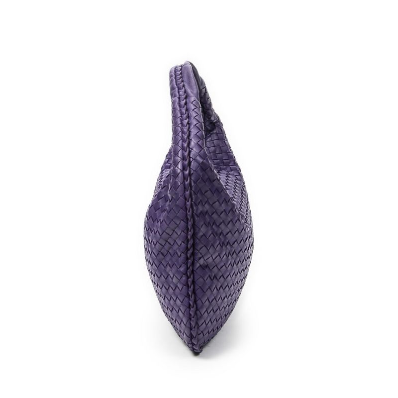 Bottega Veneta Hobo Purple Intrecciato Leather
