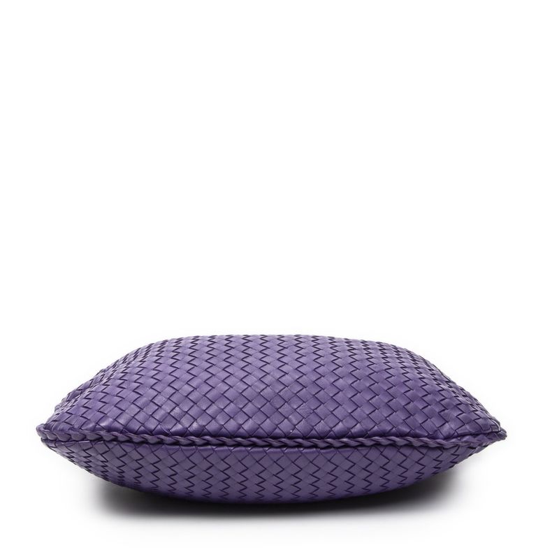 Bottega Veneta Hobo Purple Intrecciato Leather
