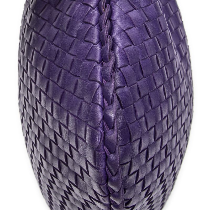 Bottega Veneta Hobo Purple Intrecciato Leather