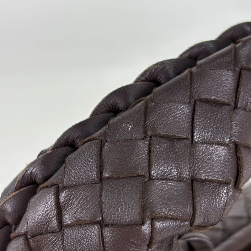 Bottega Veneta Intrecciato Shoulder Bag Hobo Leather Brown
