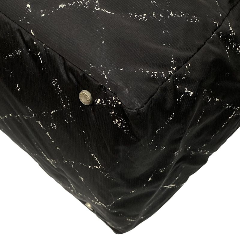 Chanel Boston Bag Old Travel Line Black White Silver Main