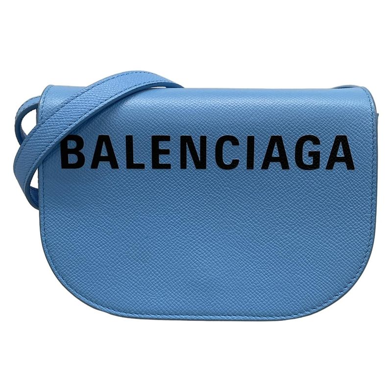 Balenciaga Shoulder Bag Ville Day XS Light Blue Leather