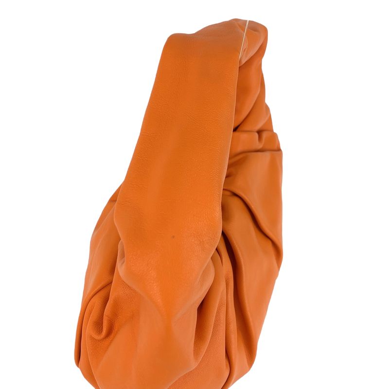 Bottega Veneta the Shoulder Pouch Orange Leather Hobo