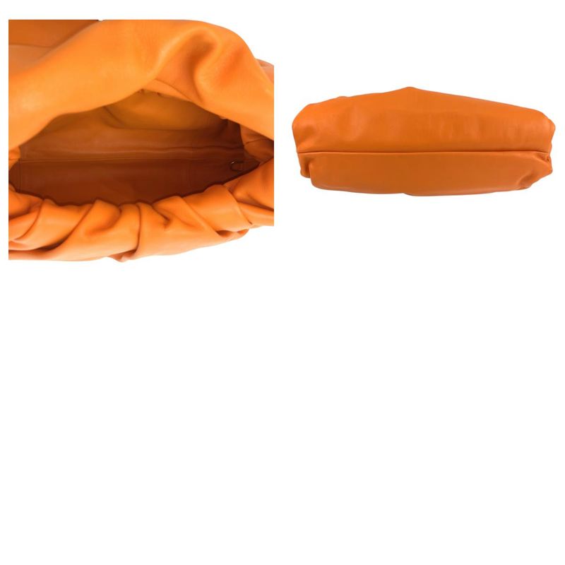 Bottega Veneta the Shoulder Pouch Orange Leather Hobo