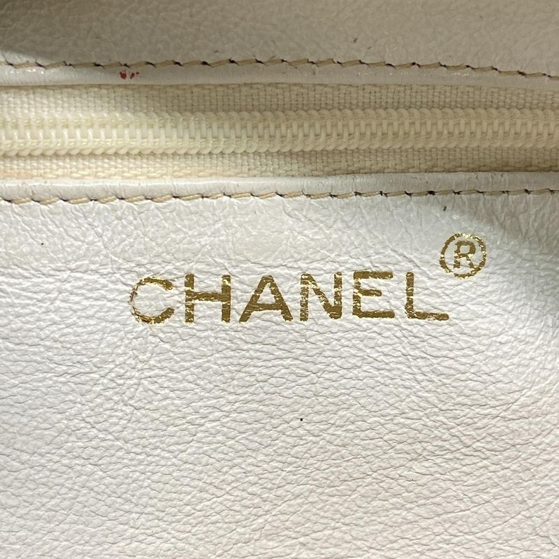 Chanel Shoulder Bag Wild Stitch White Gold Chain Fringe Coco