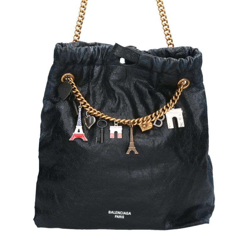 Balenciaga Crash Tote Limited Charm Chain Shoulder Bag