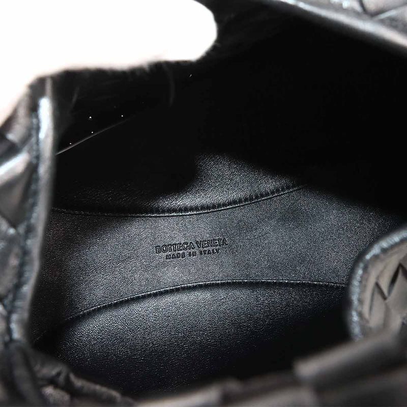 Bottega Veneta Intrecciato Hobo Hand Leather Black