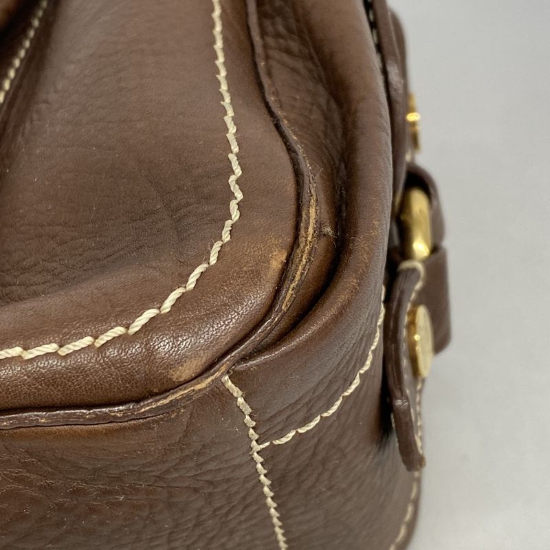 Celine Handbag Boogie Bag Leather Brown Gold