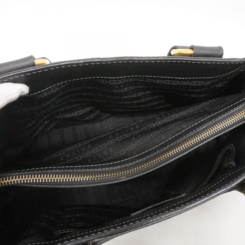 Celine Handbag Boogie Bag Leather Black Gold