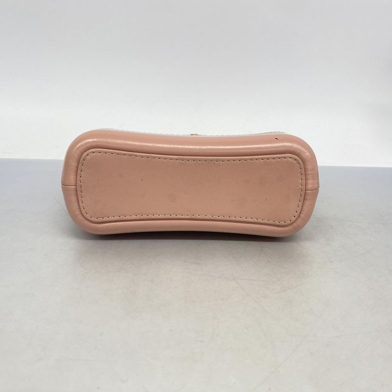 Chanel Shoulder Bag Gabrielle Leather Pink Gold Silver