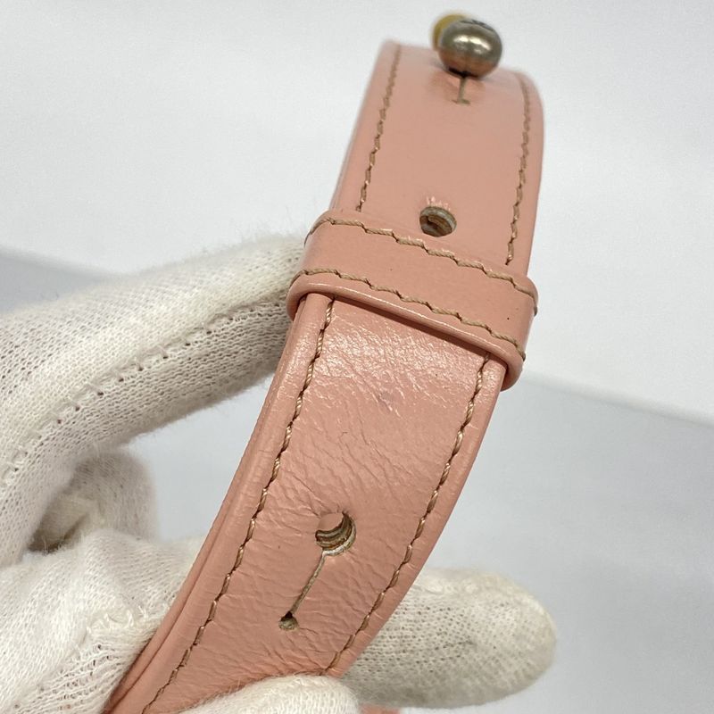 Chanel Shoulder Bag Gabrielle Leather Pink Gold Silver