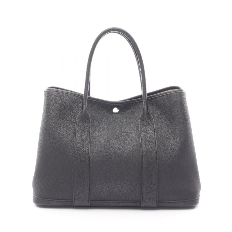Hermes Tote Garden Party PM Black Leather