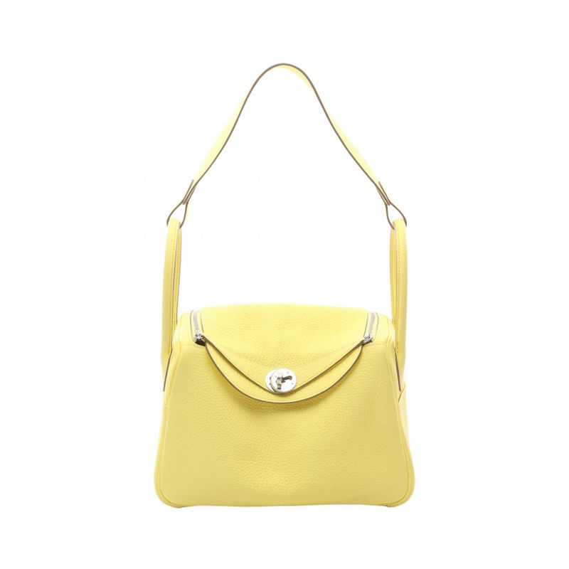 Hermes Shoulder Bag Lindy 26 Limoncello Leather