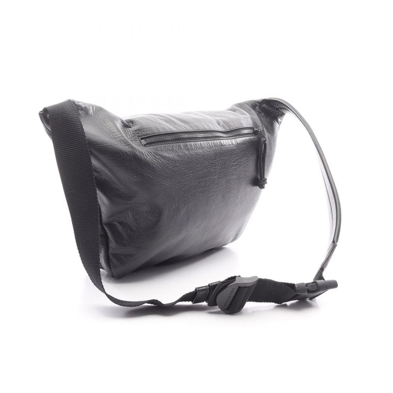 Balenciaga Waist Bag Black Leather