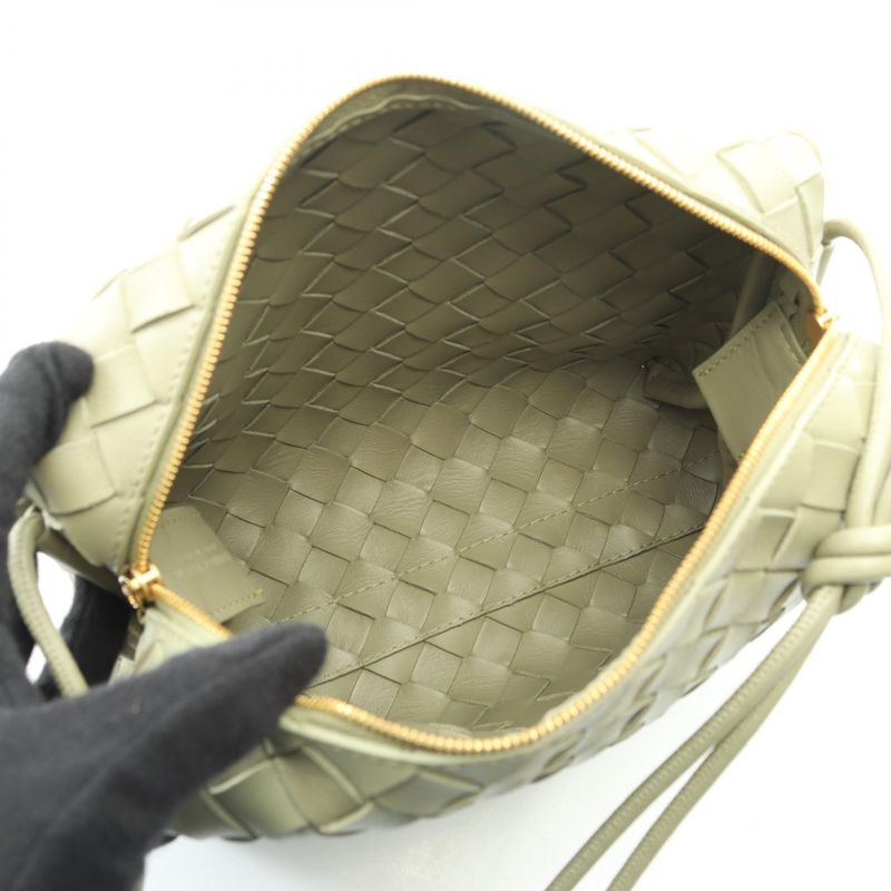Bottega Veneta Shoulder Bag Intrecciato Small Tea Green