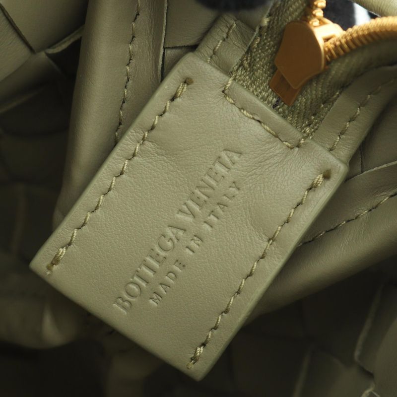 Bottega Veneta Shoulder Bag Intrecciato Small Tea Green
