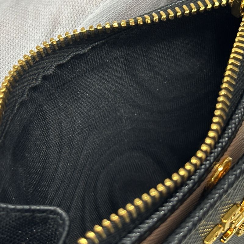 Prada Wallet Bifold Wallet Saffiano Nero Cipri Black Beige