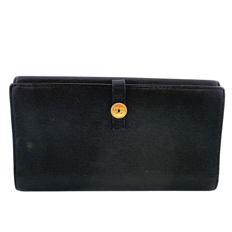 Chanel Coco Button Hook Wallet