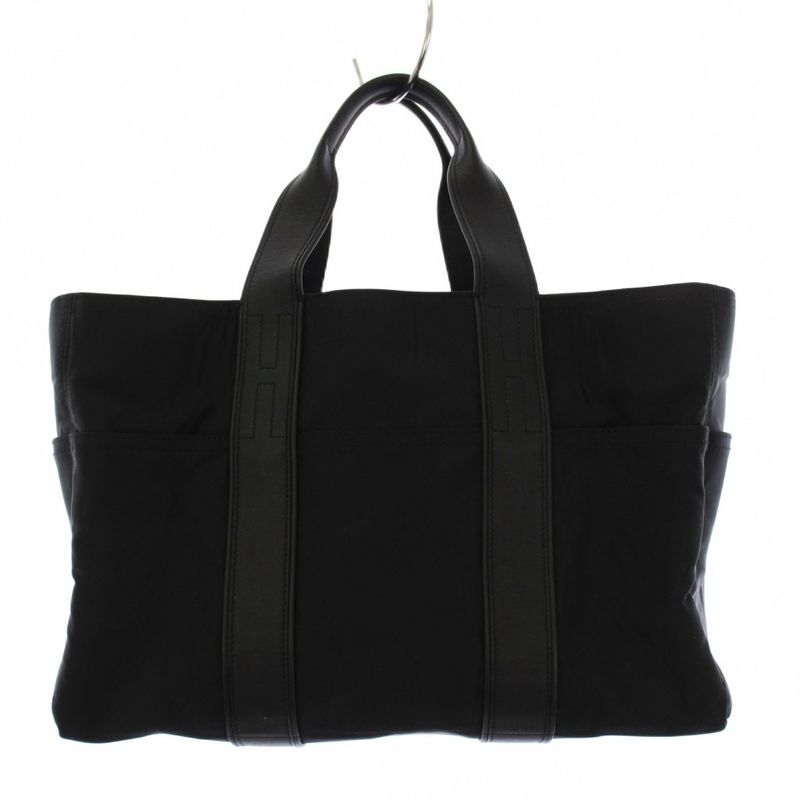 Hermes Acapulco MM Tote Nylon Black