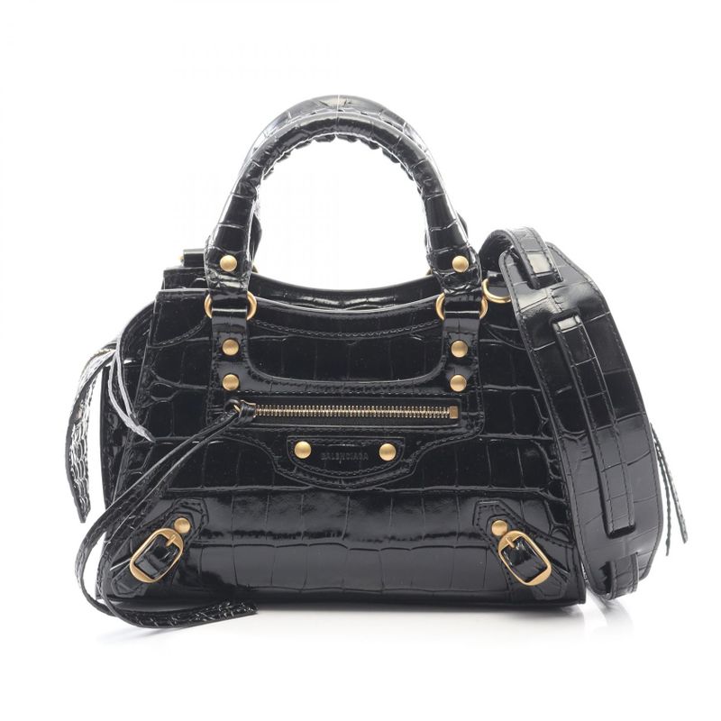 Balenciaga Handbag Neo Class City Mini Neo Classic City Mini Black Leather Neo