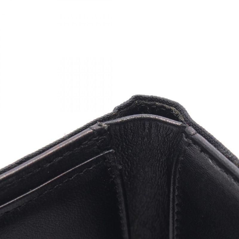 Chanel Bifold Wallet New Travel Line Black Leather