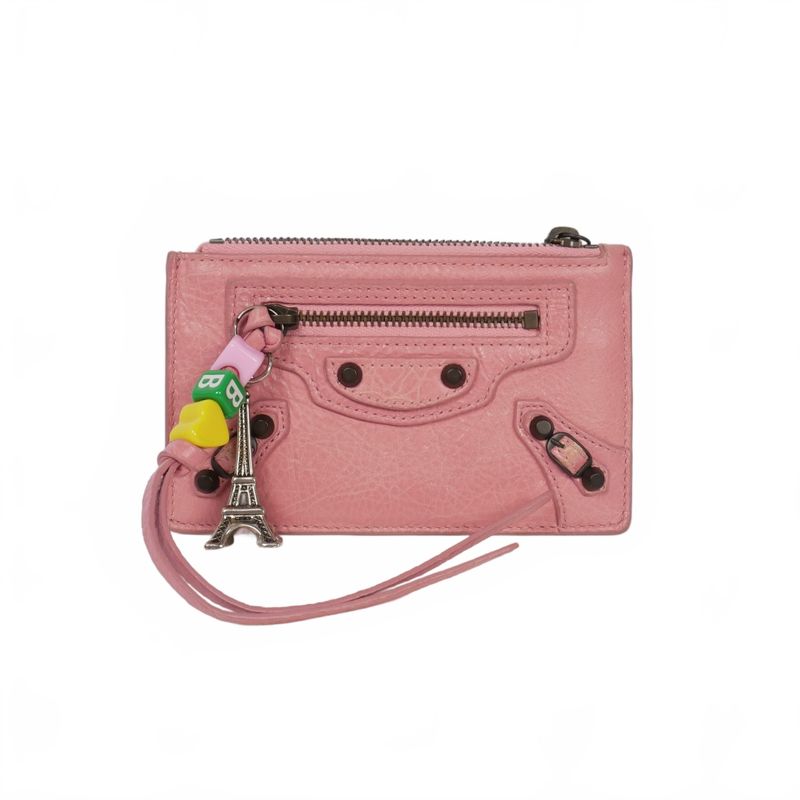 Balenciaga le City Long Coin Case Card Holder Pink