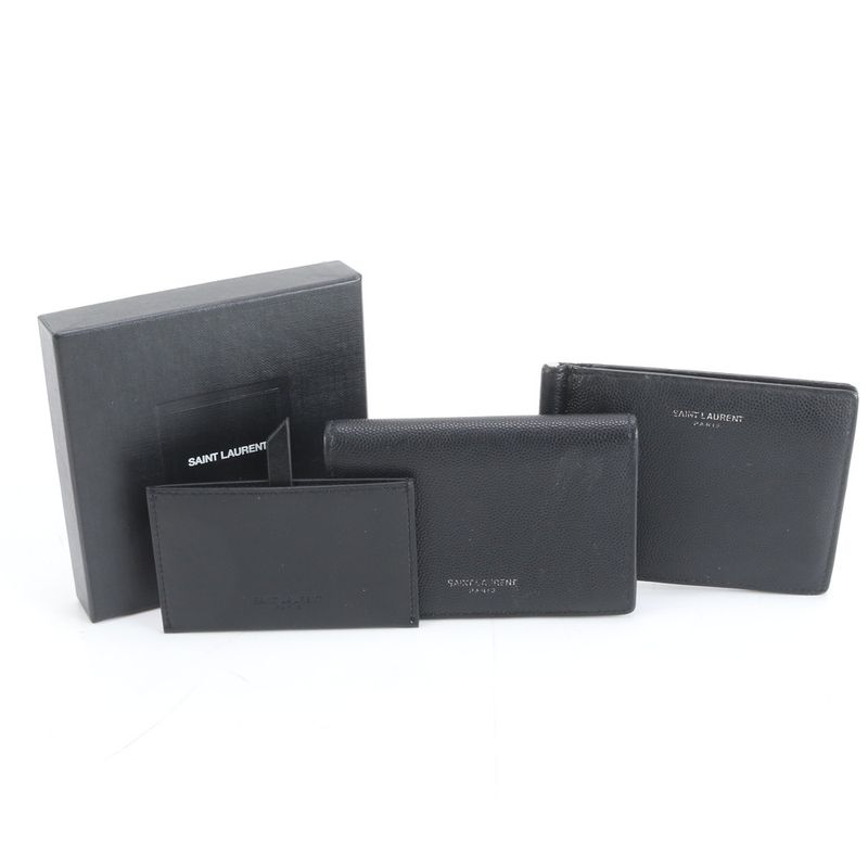 Saint Laurent Lot Paris YSL Leather Card Case Billfold Business