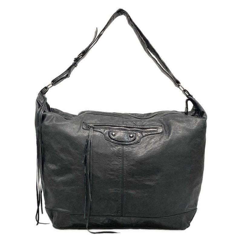 Balenciaga Shoulder Bag the Cruise Big Black Leather