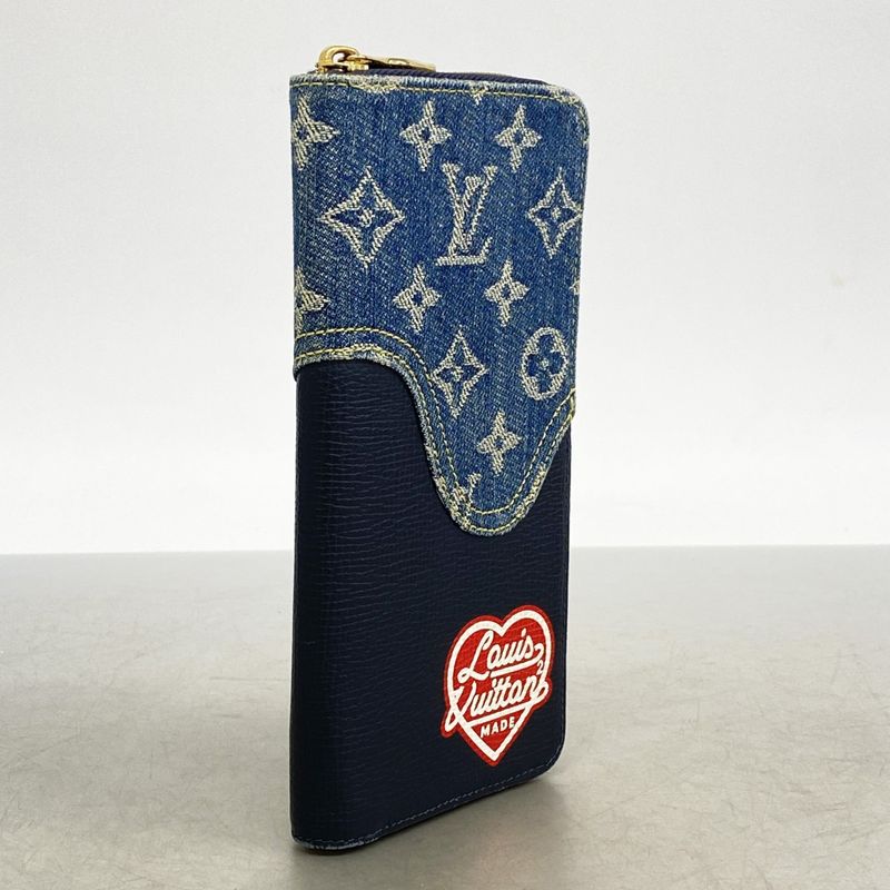 Louis Vuitton Wallet Monogram Denim LV Squared Collection Zippy