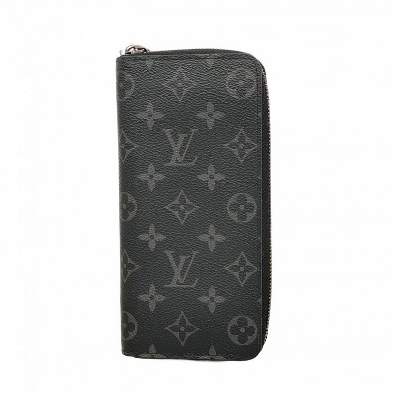 Louis Vuitton Wallet Monogram Eclipse Zippy Vertical Black
