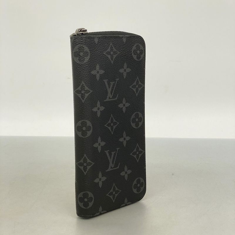 Louis Vuitton Wallet Monogram Eclipse Zippy Vertical Black