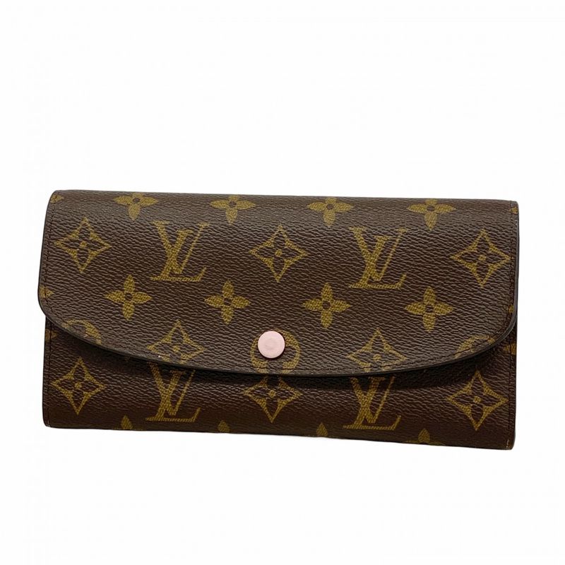 Louis Vuitton Wallet Monogram Portefeuille Emily Brown Rose Ballerine