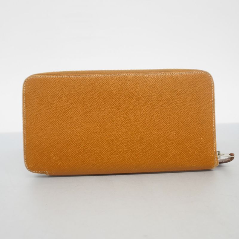 Hermes Wallet Azap Long Silk in Veau Gold Silver M